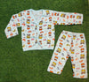 Adorable Cartoon Print Baby Cardigan and Pants Set - 2-Piece Outfit (best 1 dispatched)