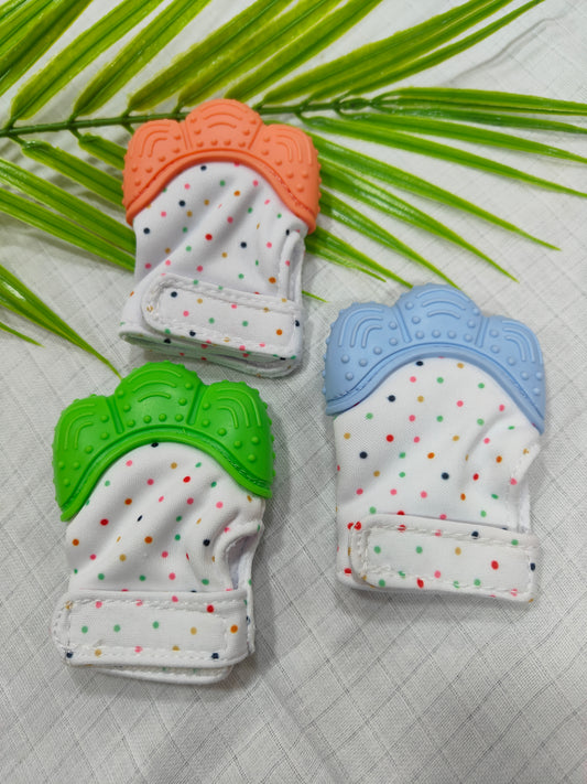 Pack of 3 Baby Mitten Teethers - Soothing and Stylish