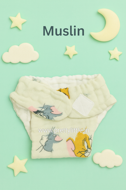 Muslin color Diaper Nappy Combo Pack (Set of 3) (best 3 dispatched )- Soft, Breathable, and Reusable