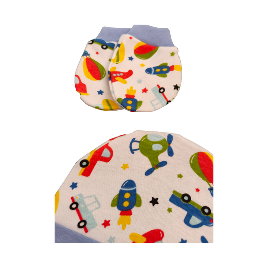 Cap Mitten Set - Toy Printed