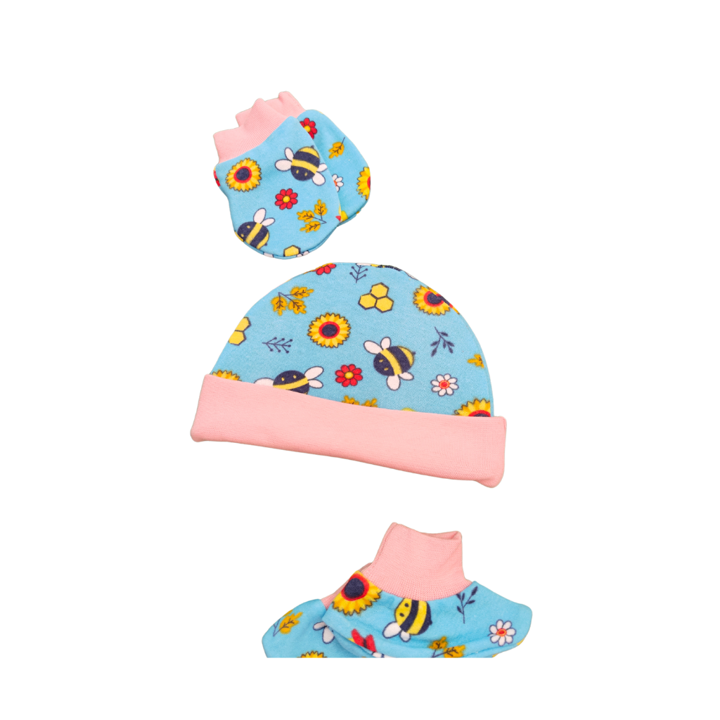 Cap Mitten Set - Bee