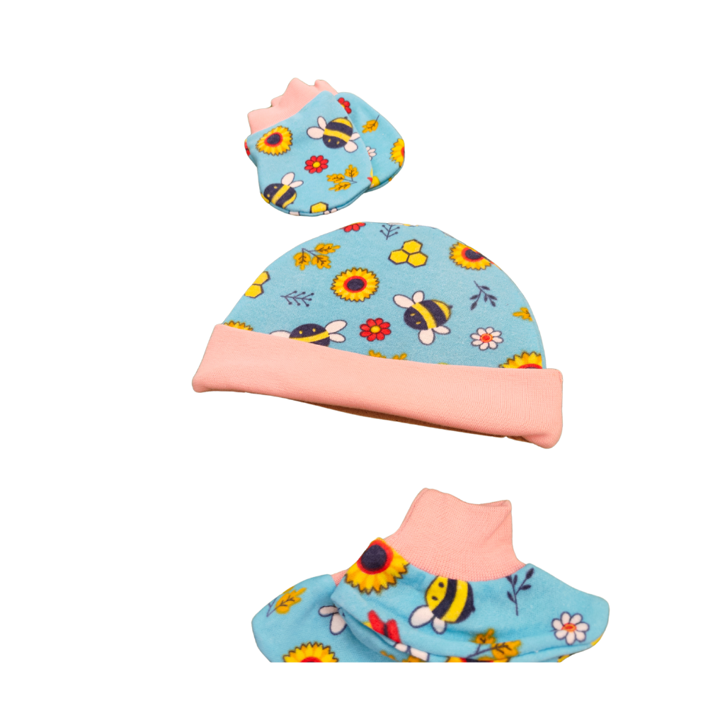 Cap Mitten Set - Bee