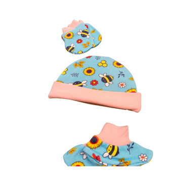 Cap Mitten Set - Bee