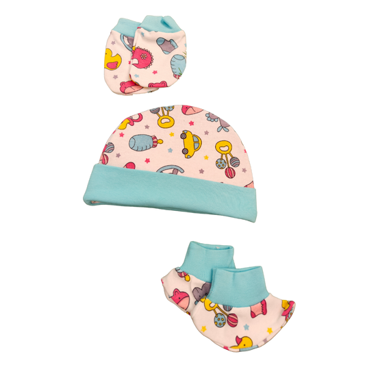 Cap Mitten Set - Pinkie