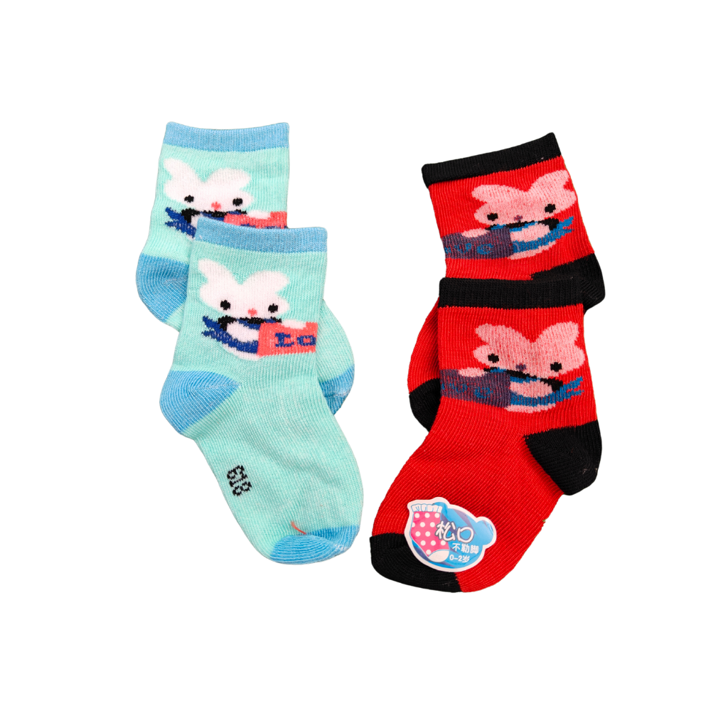 Socks Pack Of 2 Pairs- Red,Blue
