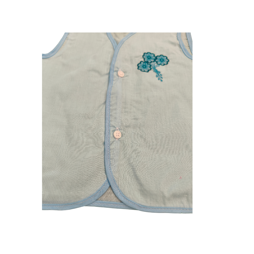 Buttoned Cotton Jabla - Sky Blue