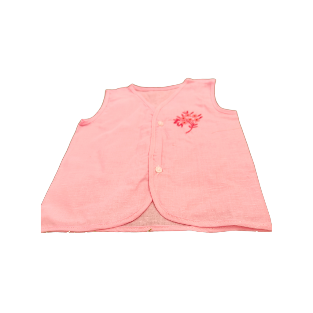 Buttoned Cotton Jabla - Pink