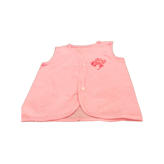 Buttoned Cotton Jabla - Pink