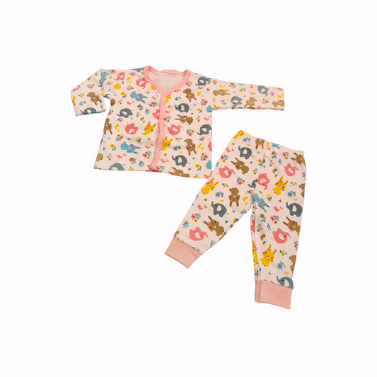 Full Sleeve T-Shirt & Matching Pants-Animal Print