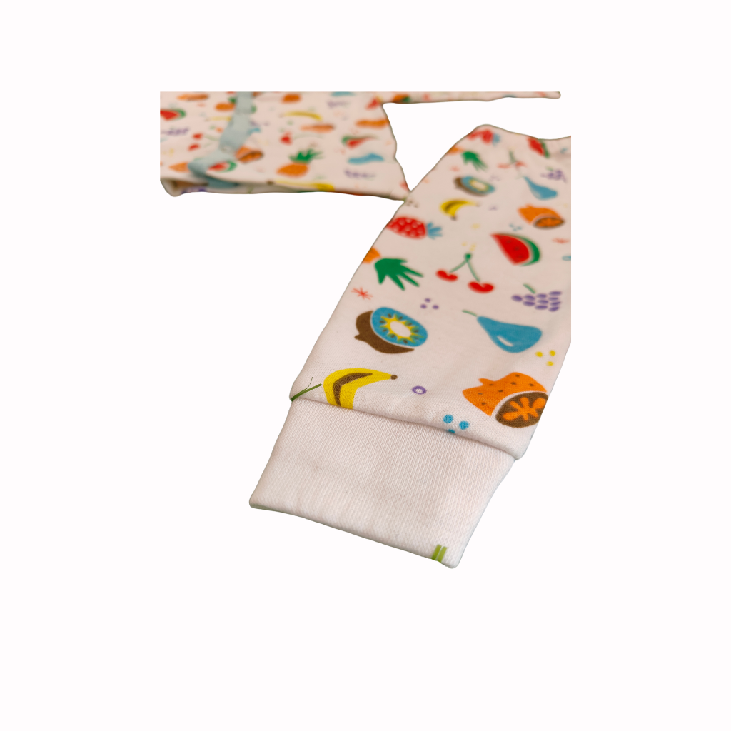 Full Sleeve T-Shirt & Matching Pants -Fruit Print White