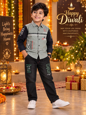 Aarush Royal Festive Waistcoat Set – Boys (5–6 Years)✨