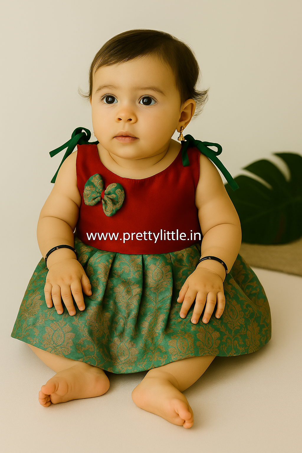 Cute Baby pattu Frock (0-6M)