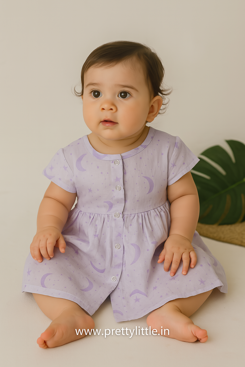 Pretty Little cutest Muslin Baby Frock | 0–2 Years | Soft & Breathable
