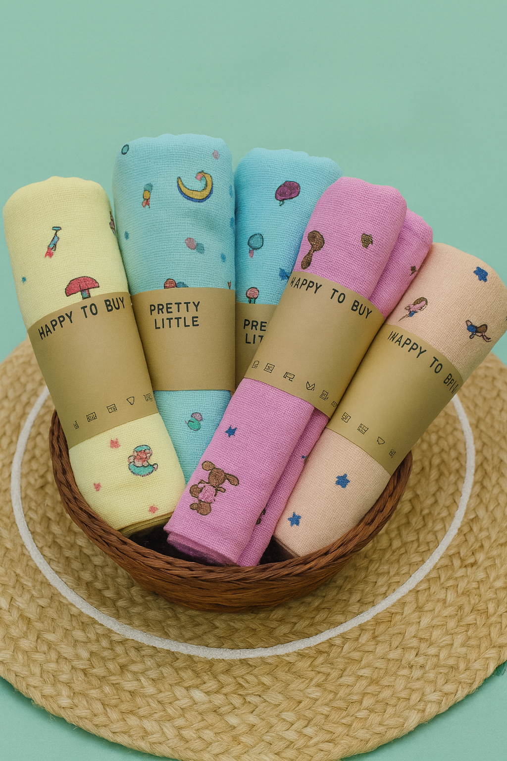 Premium Muslin Baby Towel Pack of 3 - Soft & Absorbent (Best 3 dispatched)