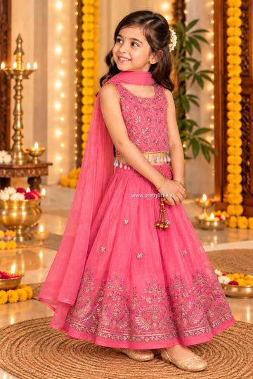 Ishani Festive Mirror Work Lehenga Set