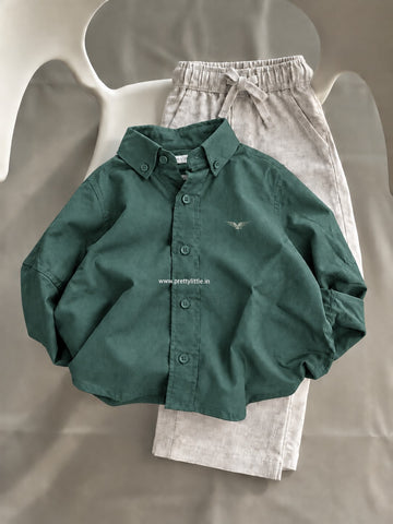 Hudson Boys’ Button-Down Shirt & Pant Set – | 1-7 year