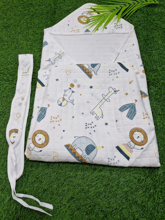 Premium Muslin Baby Wrapper with Secure Belt – Gentle & Breathable(best one dispatched)