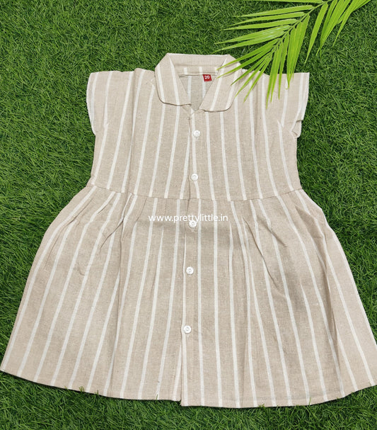 Collor Striped summer Cotton Frock – Stylish & Comfortable (best 1 dispatched)