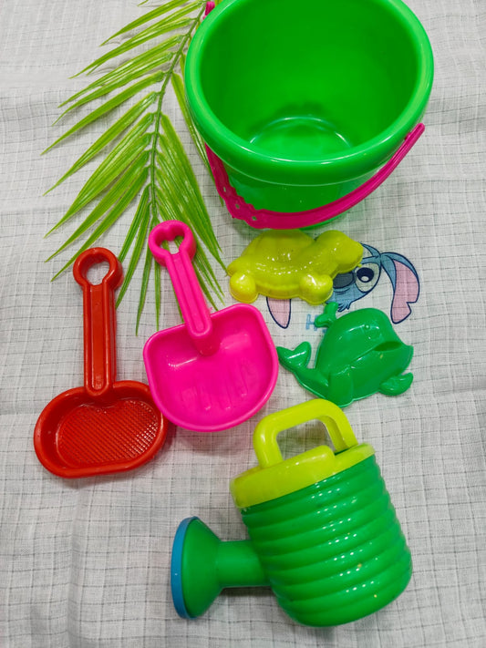 Kids' Beach Sand Toy Set – Bucket, Shovels & Molds for Fun Play"