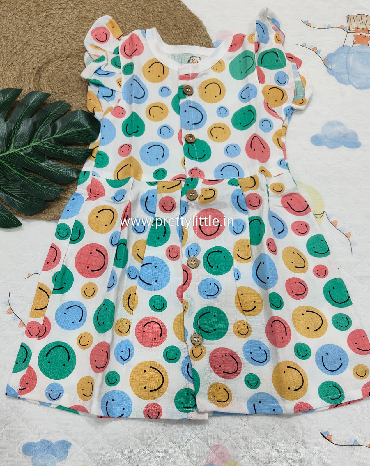 Soft Muslin Baby Frock – Happy Prints, Comfy Fit(Best Combo Dispatched