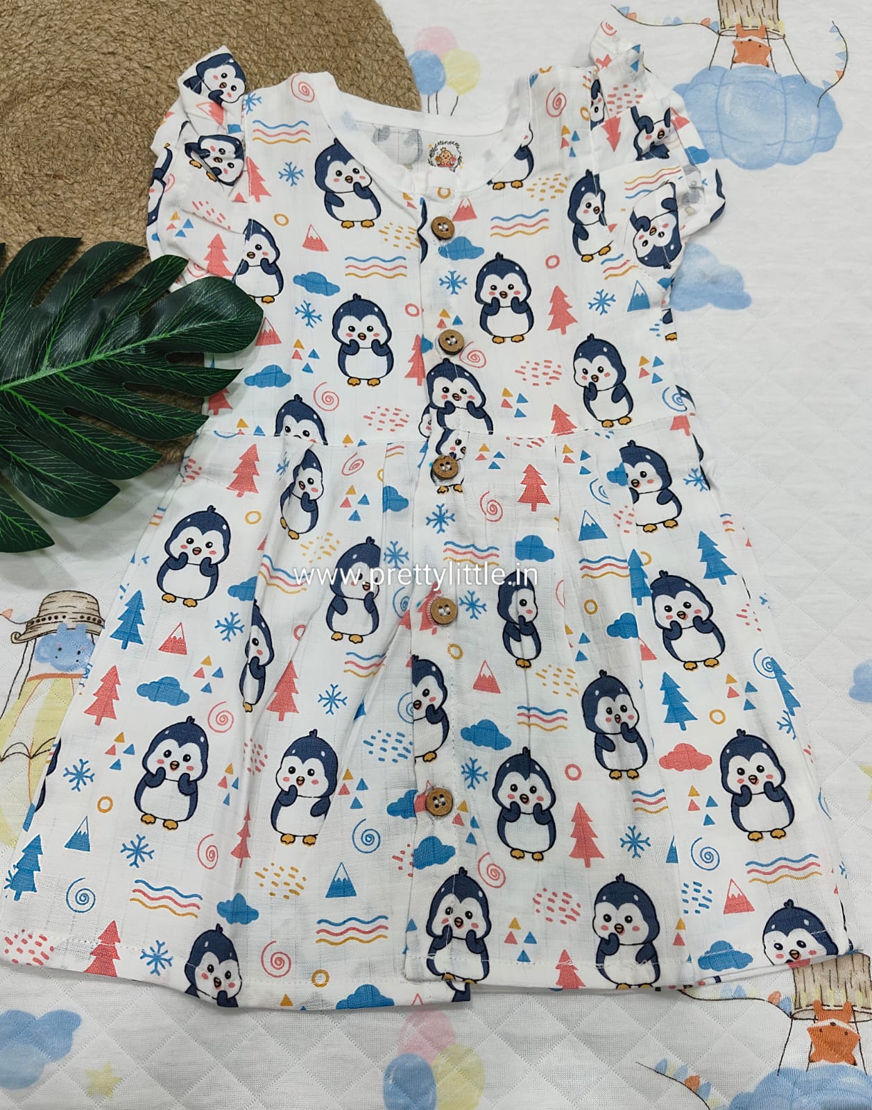 Soft Muslin Baby Frock – Happy Prints, Comfy Fit(Best Combo Dispatched