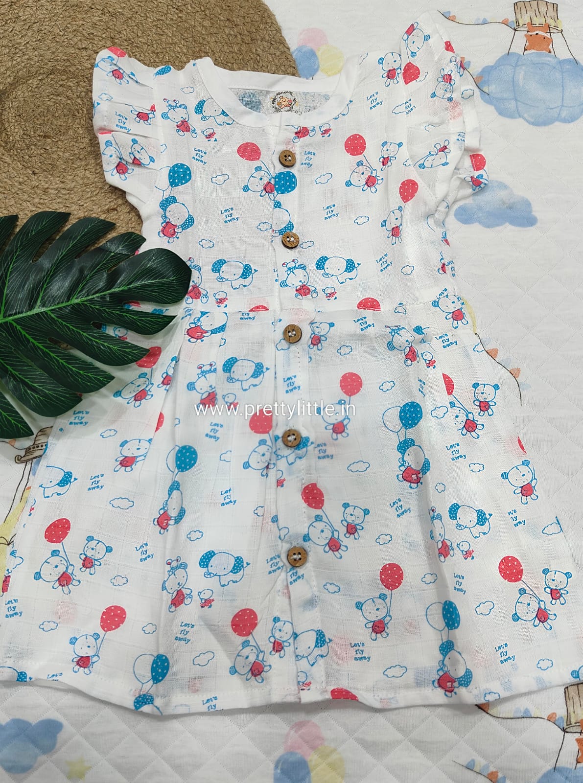 Soft Muslin Baby Frock – Happy Prints, Comfy Fit(Best Combo Dispatched