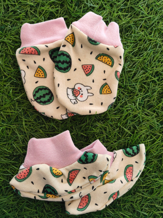 Handgloves & Sock Set - Watermelon Print