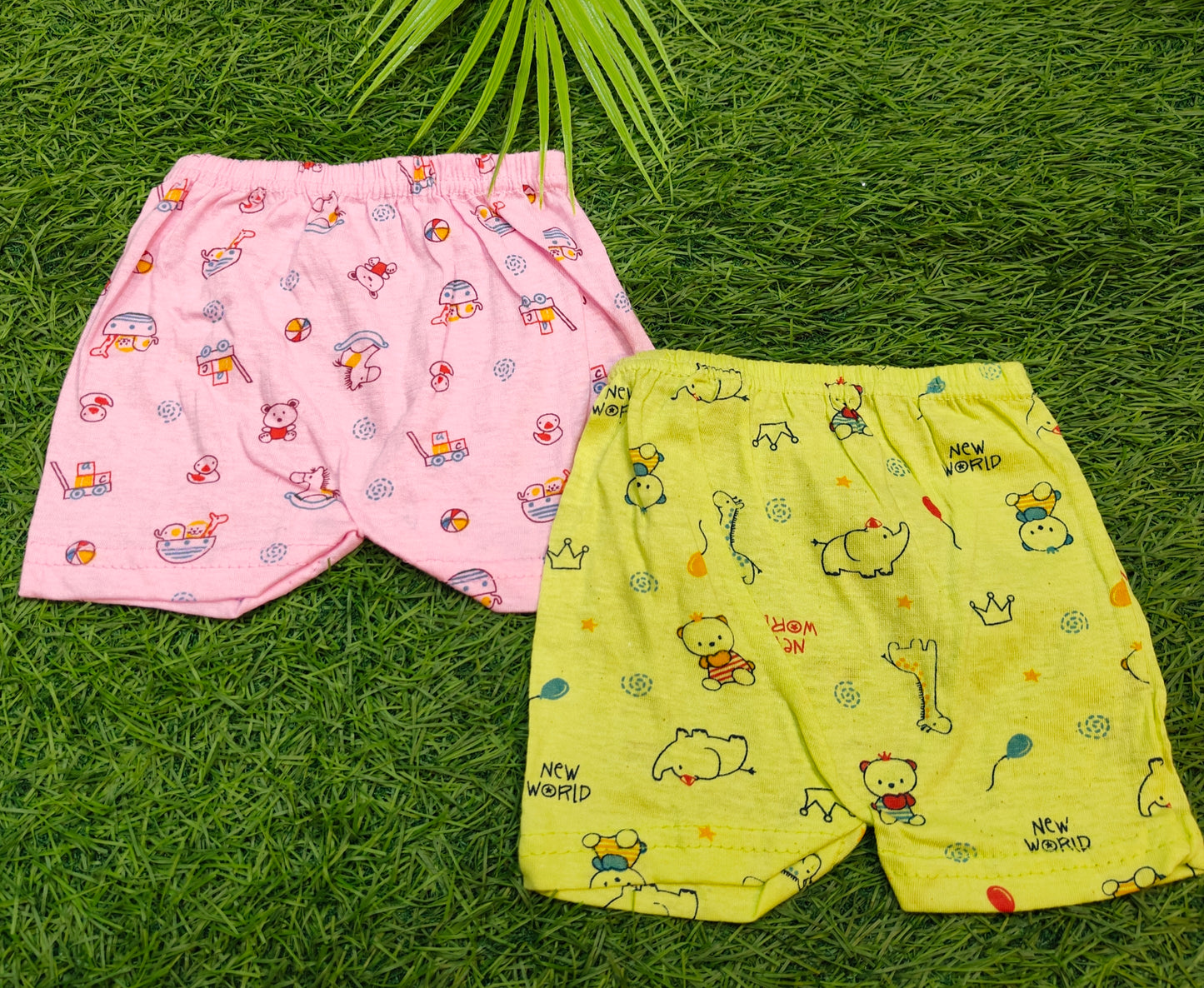 Baby Cotton Shorts (Trousers)- Pack of 8 (0-6 Months)