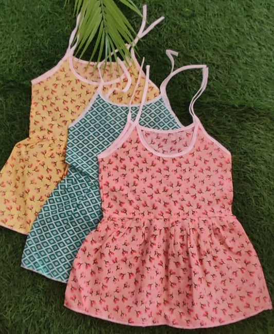 0-3 Month Knot Frock Combo Pack - Regular Wear (Pack of 3)