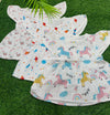 Butterfly muslin cute frock combo pack (0-6m)