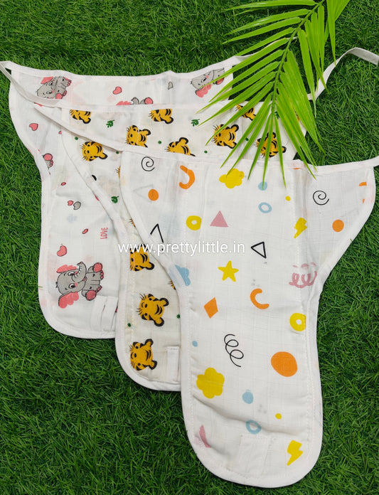 Muslin Cloth Nappy padded Combo Pack (Set of 5) (best 5 dispatched )- Soft, Breathable, and Reusable