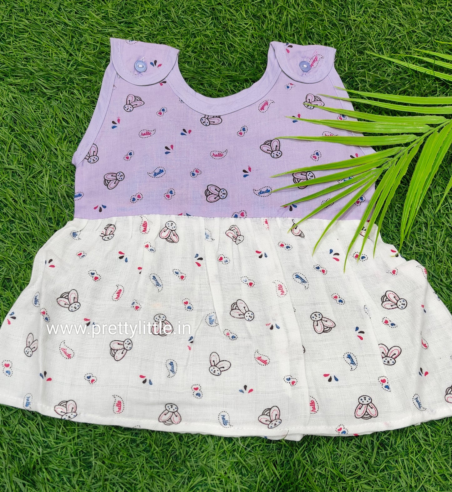 Muslin color cotton frock combo pack (best 5 dispatched)(0-6M)
