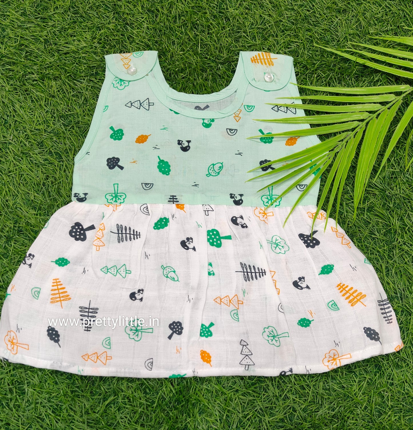 Muslin color cotton frock combo pack (best 5 dispatched)(0-6M)