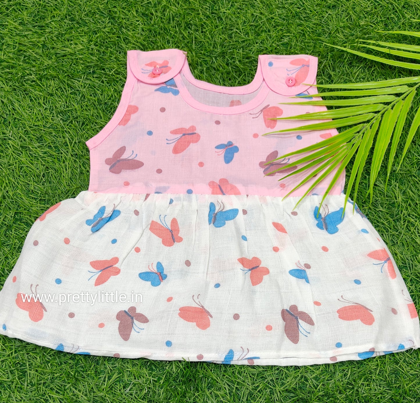 Muslin color cotton frock combo pack (best 5 dispatched)(0-6M)