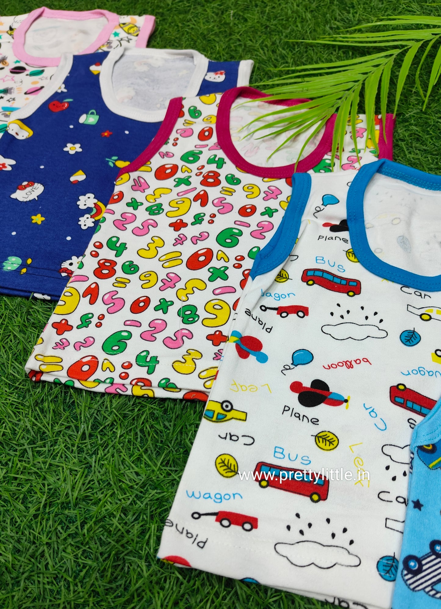 Comfy Tots Cotton Sleeveless Vest value Pack (pack of 5) – 0-2 Years
