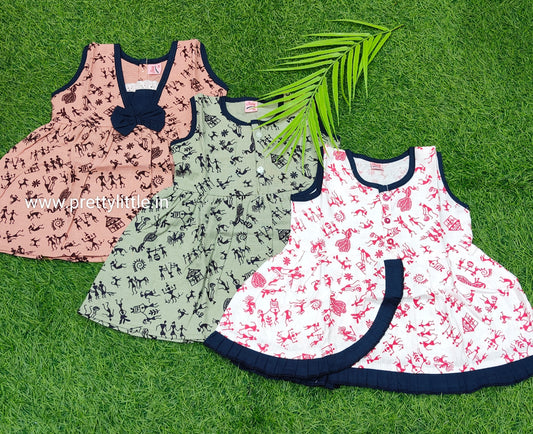 Doodle Dance summer cotton Frock Pack – Fun Prints for Happy Days! (best 3 dispatched)