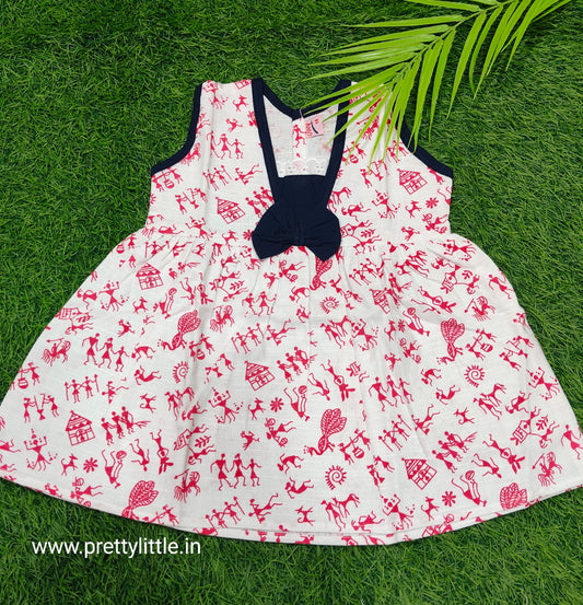 summer Cotton v neck bow Frock – Stylish & Comfortable (best 1 dispatched)