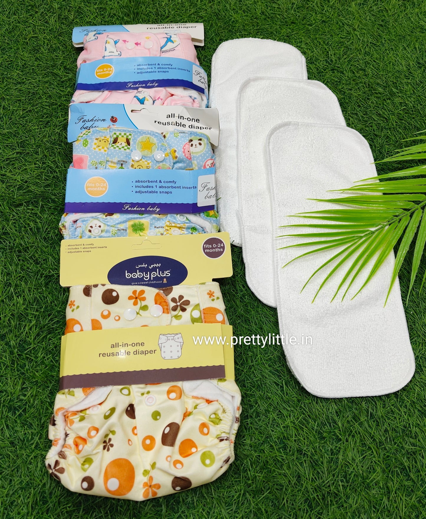 Reusable Cloth Diaper with Insert (pack of 3) (best combo dispatched)