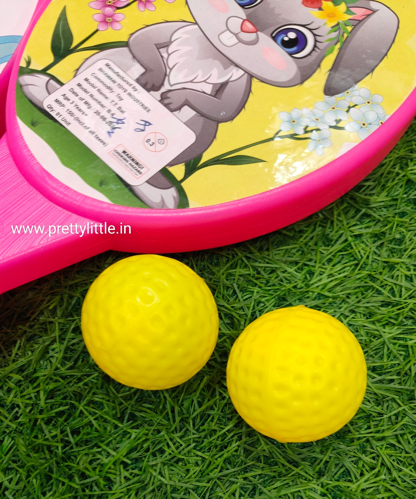 Cute Animal-Themed Kids' Paddle Bat Set (2 Bats + 2 Balls)