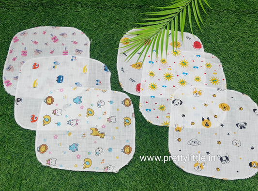 Pack of 6 Muslin Face Mouth Cloth