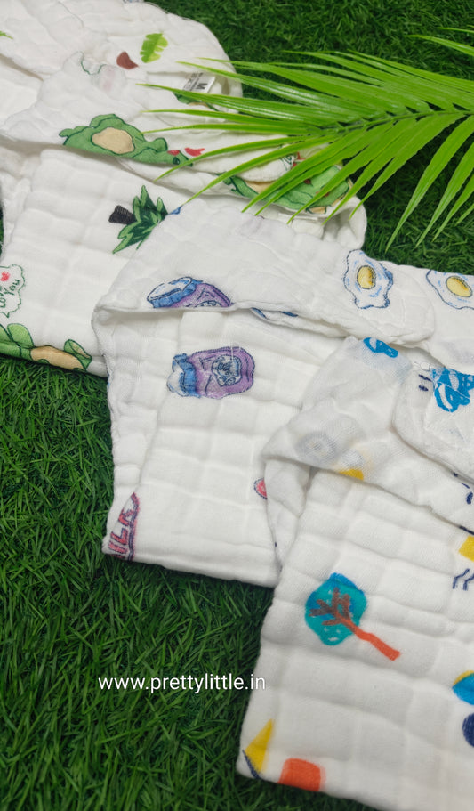 Muslin Diaper Nappy Combo Pack (Set of 3) (best 3 dispatched )- Soft, Breathable, and Reusable