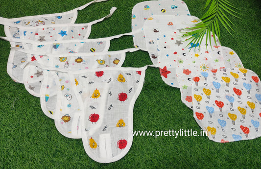 Regular Muslin Cloth Nappy non padded Combo Pack (Set of 5) (best 5 dispatched )- Soft, Breathable, and Reusable