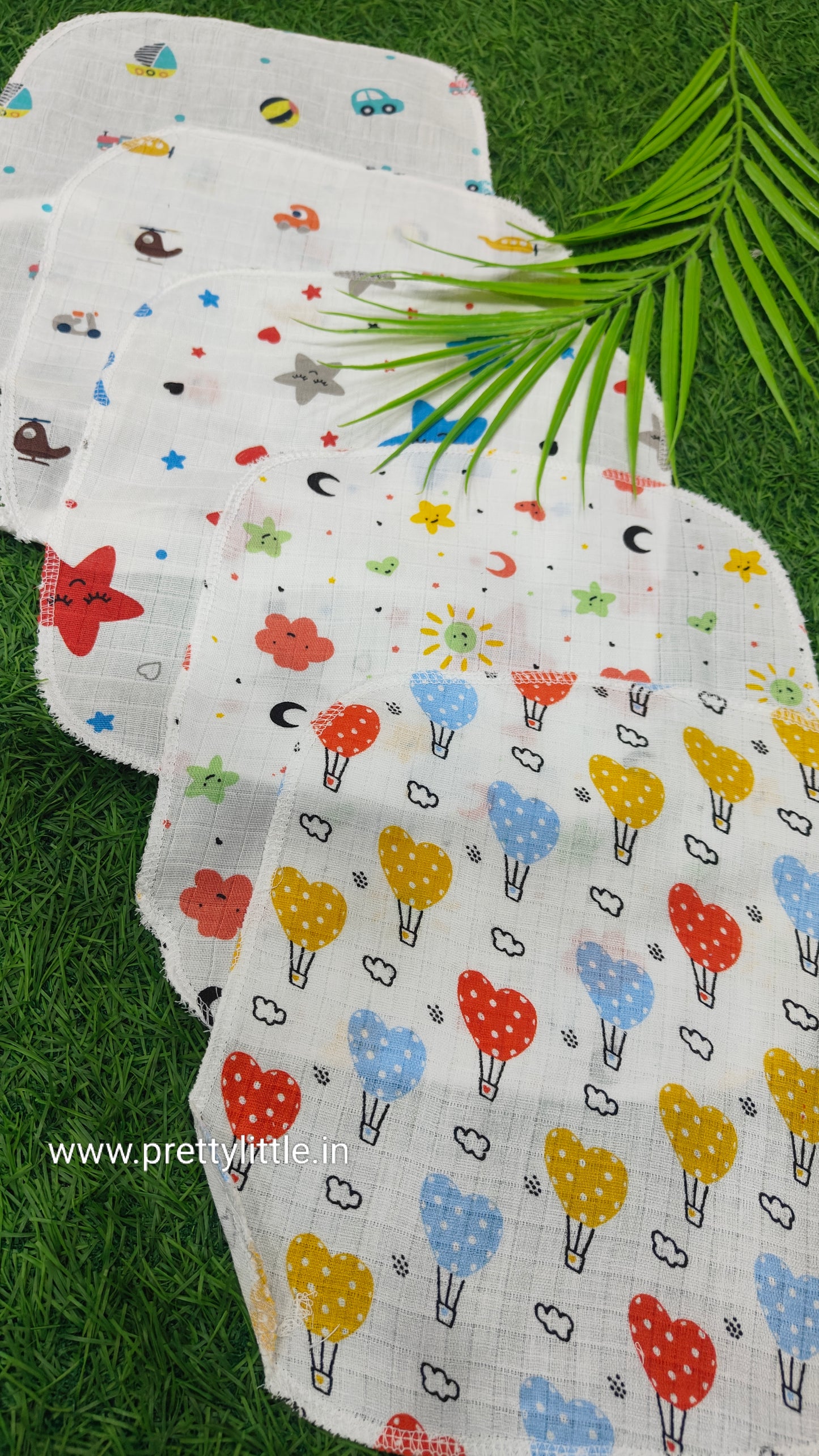 Regular Muslin Cloth Nappy non padded Combo Pack (Set of 5) (best 5 dispatched )- Soft, Breathable, and Reusable