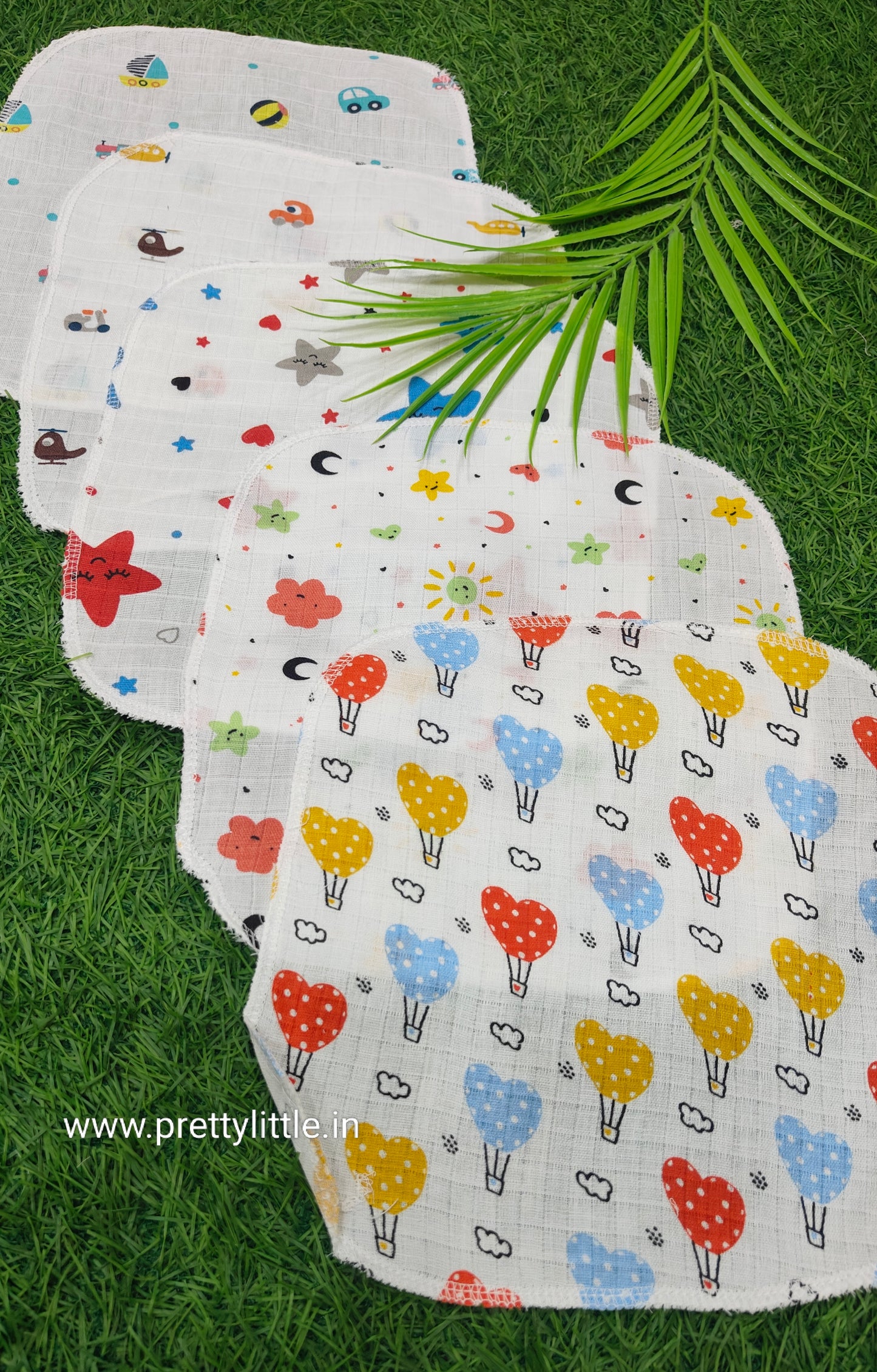 Regular Muslin Cloth Nappy non padded Combo Pack (Set of 5) (best 5 dispatched )- Soft, Breathable, and Reusable