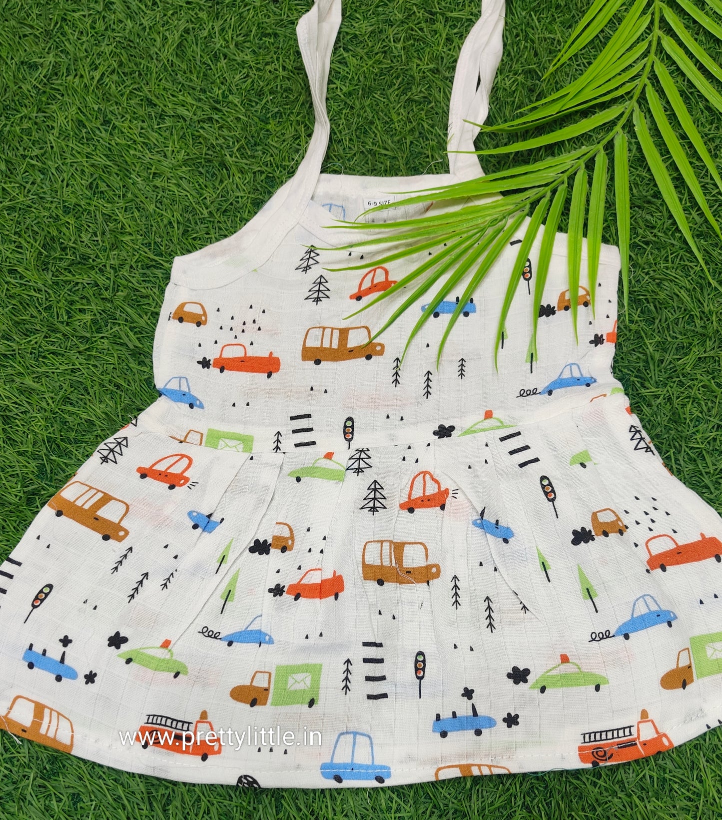 (Any 5) Combo Pack of Muslin soft Top knot Frocks for Babies