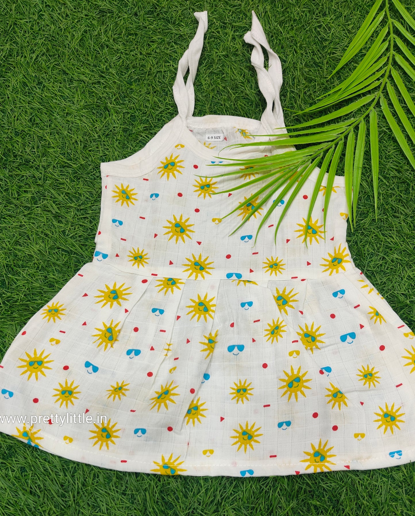 (Any 5) Combo Pack of Muslin soft Top knot Frocks for Babies