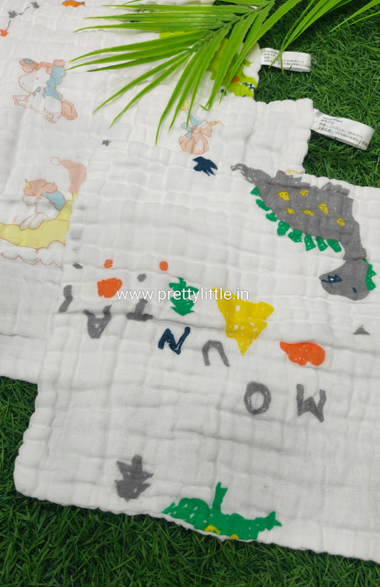 Pack of 5 Muslin 6 layer Face Mouth Cloth (Best 5 dispatched)