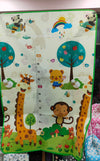 Colorful Animal-Themed Baby Play Mat & Height Chart – Soft, Washable, 100 cm Measurement