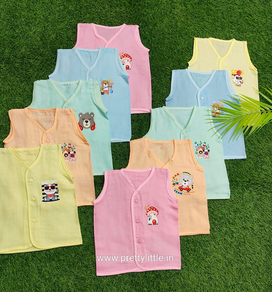 Combo Pack of color Muslin Jablas for Babies ( best 10 dispatched) (0-8M)