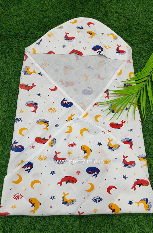 Little Love Muslin Hooded cap Towel - Gentle & Breathable ( best 1 dispatched)